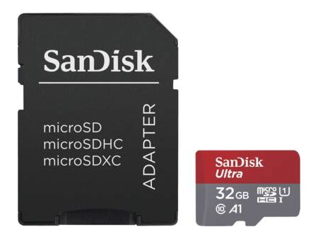 Ultra microSDHC 32GB 120MBsA1 Class 10 UHSI  SD Adapter